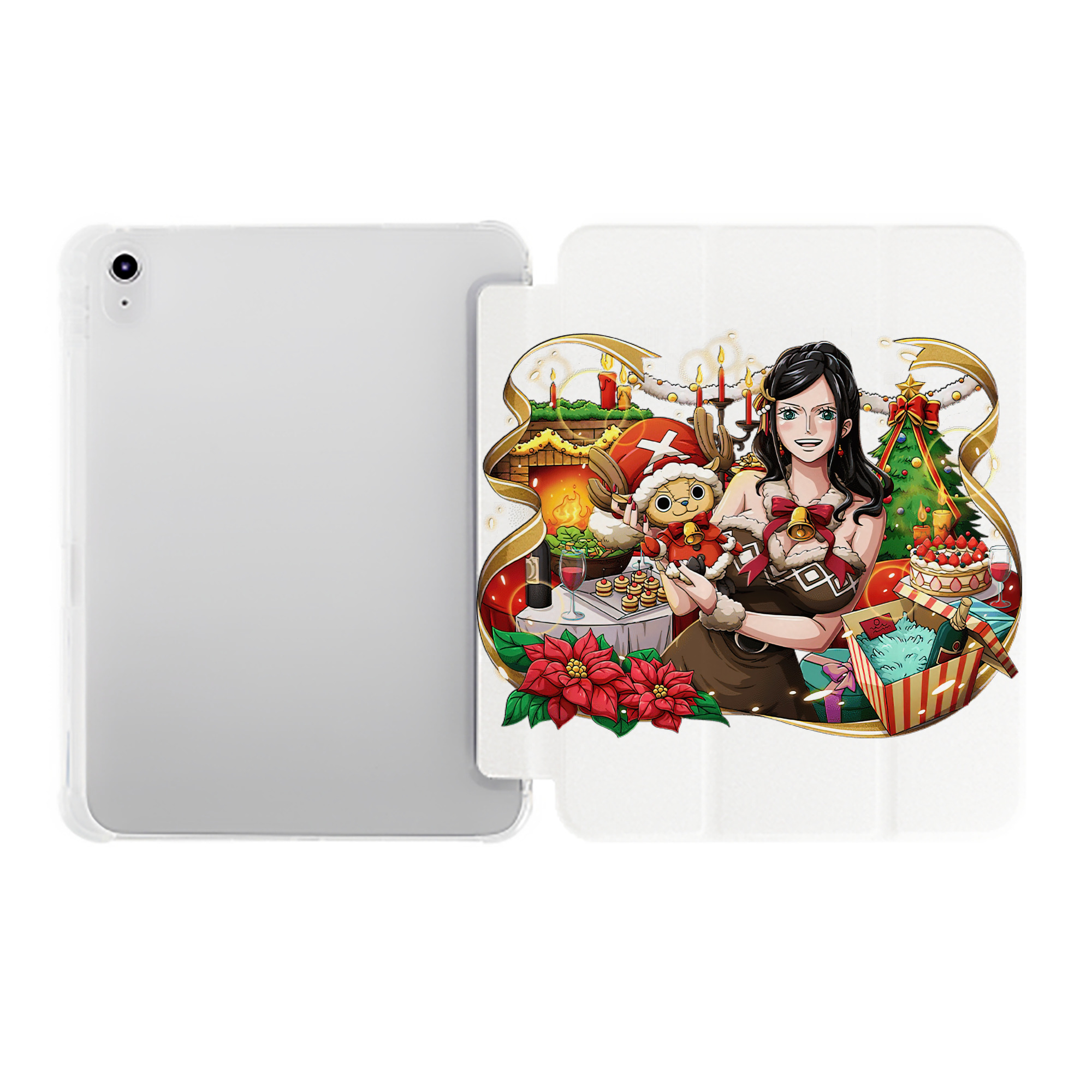（画像用） ワンピース ニコ・ロビン ONE PIECE Nico Robin IPad ケース ペン収納付き 三つ折りスタンド PUレザー×シリコン 対応機種9.5/10.5/10.9インチ